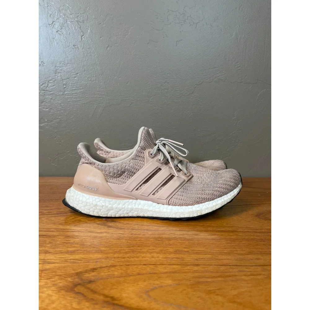Adidas Ultra Boost 4.0 Shoes Womens 7.5 Pink Ash Pearl Running Comfort Sneakers